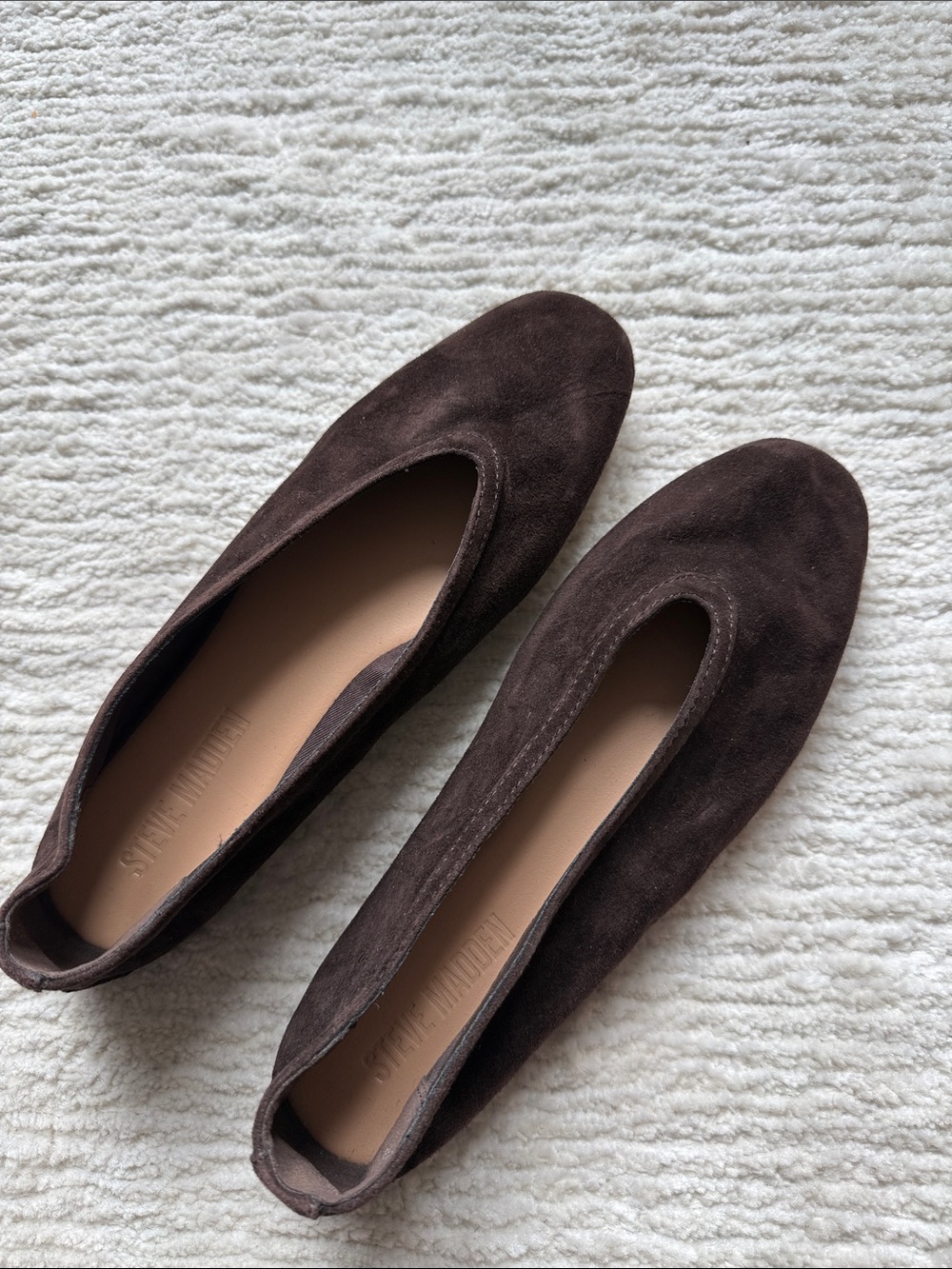 Steve Madden Dark Brown Suede Ballet Flats - Picture 4 of 6